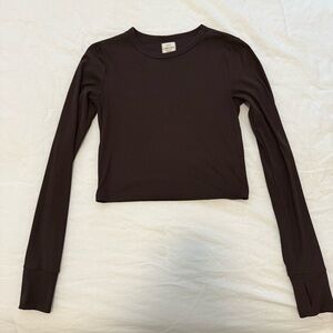 Ardene Brown Long Sleeve Top